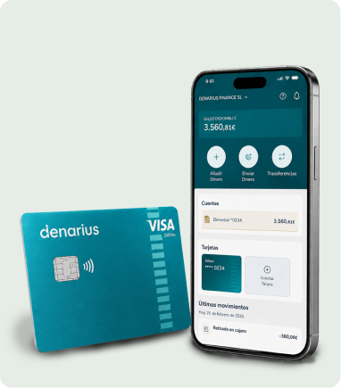 Tarjeta de débito y app de denarius