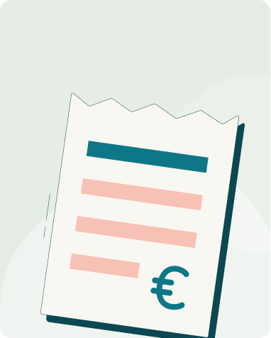 Factura con importe en euros